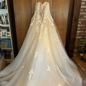 Wedding dress and veil